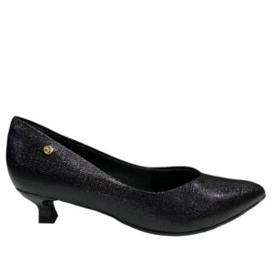 פלייפוט נעל סירה שפיץ עם עקב קטן שחור