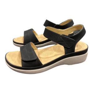 ליידי קומפורט סנדל רצועה קדמי שחור