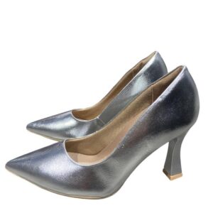 פלייפוט נעל סירה אלגנטית סטילטו כסף | עקב 9