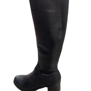 מגף עור אמיתי שילוב גומיה עור רך ונוח שחור