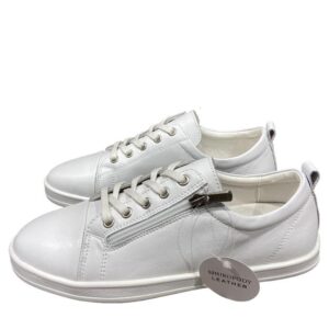 Shuropody סניקרס עור אמיתי לבן