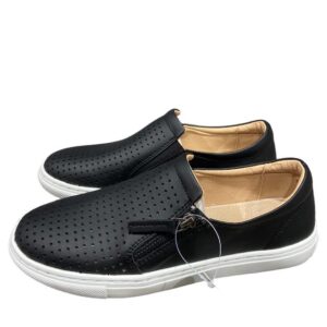 Shuropody slip on סניקרס עור אמיתי שחור