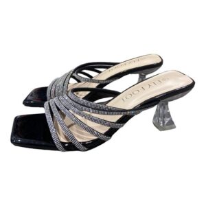 פלייפוט כפכף אלגנטי רצועות דקות שחור