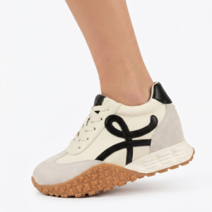 Queen E סניקרס עור פלטפורמה דגם 81182