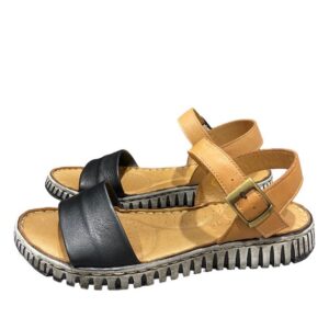 פלייפוט סנדל שטוח רצועה עבה שחור