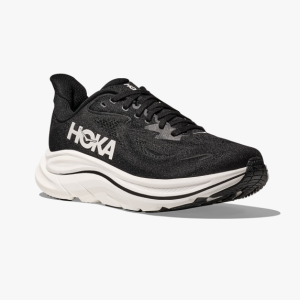 הוקה קליפטון 10 רחב שחור לבן WIDE