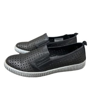 פלייפוט נעל שטוחה מחוררת שחור