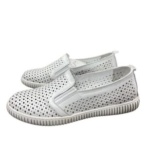 פלייפוט נעל שטוחה מחוררת לבן