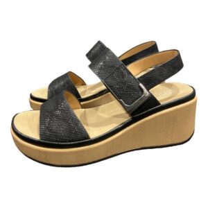 פלייפוט סנדל פלטפורמה עקב שעם שחור מיוחד