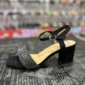 פלייפוט סנדל אלגנטי רצועות אבנים שחור