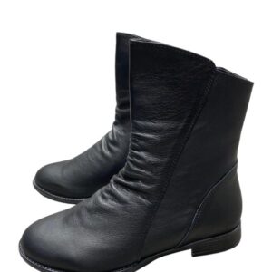 מגפון עור כיווצים שחור NEWS