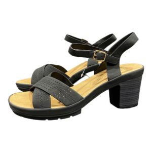 פלייפוט סנדל מצולב עקב מלא שחור